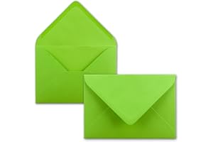 FARBENFROH BY GUSTAV NEUSER Buste in verde chiaro - 75 pezzi - buste DIN C5 22,0 x 15,4 cm - Incollaggio a umido senza finestre - Natale, biglietti d'auguri - serie FarbenFroh