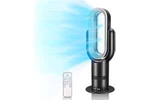 SIMPLE DELUXE Rotorloser Ventilator Turmventilator 2 in 1 Ventilatoren mit Kühlung, Heizung, 66cm säulenventilator mit fernbedienung 13 Geschwindigkeiten 9H Timer