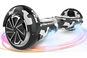 MEGA MOTION Hoverboards, Hoverboards para niños, aeropatineta de dos ruedas de 6.5 pulgadas con altavoz Bluetooth para niños, con luces LED, altavoces Bluetooth, regalo para niños