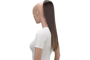 CAISHA 55 cm Warkocz Kucyk Przedłużanie Włosów Prosto Brązowy Mix PH521