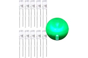 FLY SKY (Verde 180 gradi) 120pcs 5mm Bi-pin LED Light Emitting Diode, lampada LED ad alta luminosità, potente lampadina componenti elettronici