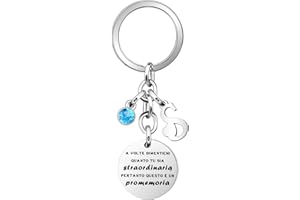 SAMORION "A Volte Dimentichi Di Essere Fantastico" Portachiavi Regalo Ispiratore Nome Lettera Iniziale Portachiavi Per La Laurea Di Compleanno Della Ragazza Delle Donne Portachiavi Anniversario Di Natale