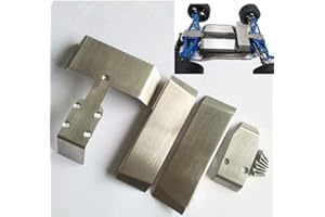CrazyRacer 4pcs Stainless Steel Skid Plate Protector 4pcs for 1/16 Mini E Revo Summit Slash VXL