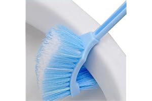 LOVELYLIFEAST Lavabo portátil cepillo de plástico mango largo baño de inodoro de doble cara Scrub cepillo de limpieza