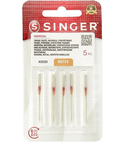 Aiguilles Surjeteuse Singer 2022 80/11 – Lot De 5 Aiguilles Métalliques Pour Tissus Stretch Et Légers