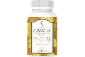 NEU: Adema Animal® Wurmolan Presslinge für Hunde, Katzen und Nager – Wurmkur für Haustiere - vor während und nach Befall - natürliches Mittel - Entwurmungsmittel für Tiere - 30 Presslinge Inhalt