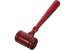 Vaguelly Wooden Judge Gavel for Boy Girl Lightweight Auction Hammer Cosplay Accessory Craft Clear Sound for Fun Play