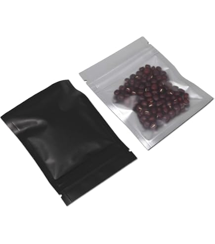 100 Pieces Black Resealable Zip Bags - 5.1mil Thick, 5.1x7.48 Inches, Reclosable For Storage, Organization, Shipping - View #7