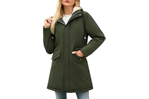 Yuson Girl Giubbotto Donna Invernale Foderato Giacca in Pile con Cappuccio Termici Ispessito Giubbotto Imbottito Autunno Invernali Classico Cappotto Outdoor Antivento Parka