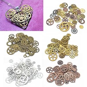 100 G Vintage Steampunk engranajes engranajes para charms colgante reloj reloj rueda Gear bisutería Mixed Color
