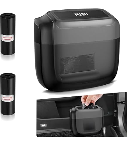 Pattumiera Auto Con Coperchio - Cestino Piccolo Impermeabile Per Auto E Veicoli | Gancio Per Portiera - Foto 7