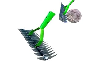 AYOROF Lawn Aerator Scarifier with Handle, Lawn Aerator Aerating Tool, Manual Lawn Grass Soil Aeration Scarification for Lawn Care, Dethatching Rake, Garden Tool (Style A)