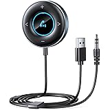 Rolgno Ricevitore Bluetooth 5.3, [Plug and Play] Bluetooth Auto con Jack AUX da 3,5 mm, Supporta Chiamate in Vivavoce, Doppia