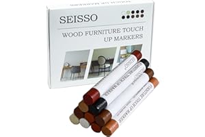 SEISSO - 12 piezas de reparación de muebles de madera para arañazos de tapicería, chapa y laminado, corrector de madera