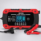 Enshall 12V 10A Akıllı Hızlı Ak&uuml; Şarj Cihazı - LiFePO4, Jel, AGM ve Kurşun Asit Ak&uuml; Şarj&ouml;r ve Onarım Cihazı (Araba, Kamyon, M