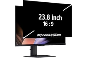 RanBluu 23.8 Pouces Filtre de Confidentialité Premium, Film Protecteur d'écran, Privacy Anti Espion Filtre, Anti-Lumière Bleu Film de Protection pour Écran d’Ordinateur & Moniteur 23.8" 16:9