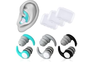 NOHLERLIFE 3 pares Natación Tapones Protectoras de oídos - Silicona Reducción de Ruido - to Ayudar Las Orejas de los Nadadores - Mantenga el Agua Afuera