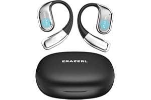 ERAZERL X11 AI Translation Earbuds Real Time,B with Microphone,40 Hours Playtime Open ear Translation Headphones 134 Languages,fit Travel Business Learning-Black