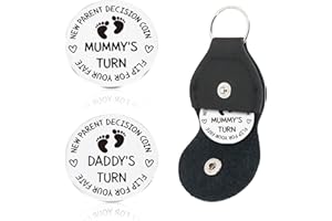 DIFISTIK Decision Coin for New Parents, Newborn Baby Gifts Stainless Steel Commemorative Baby Decisions Coin | Funny Gifts for New Parents Shower Gift Essentials for Newborn Funny Decision Coins