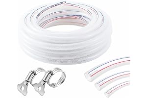 PVC-slang med tygslang, 20 mm innerdiameter (20 x 25 mm, 3 meter) | Tygslang 3/4 tum dammslang flexibel trädgårdsslang vattenslang nötningsbeständig sugslang bensinslang