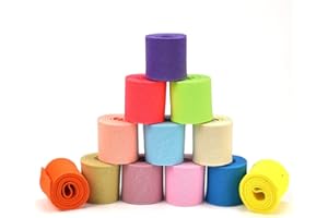 SCHYIDA 12 Farben Gummibänder Breit zum Nähen Flach Gummiband Elastische Bänder 4CM *1M Schrägband aus Poly Bunt Gummibänder Breites Groß Gummibänder Rubber Band für DIY (12M)