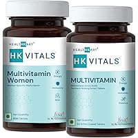 HealthKart HK Vitals Multivitamin & Multivitamin for Women Combo, With Essential Vitamins and Multiminerals, Boost…
