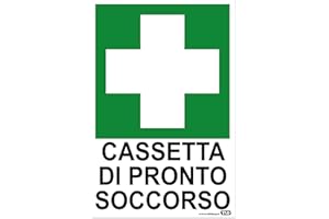 TLDSHOP® - Cartello Segnaletico - CASSETTA DI PRONTO SOCCORSO - Croce Verde - Primo Soccorso - 20x30cm - Pezzi 1 - Materiale: (PVC 0,8mm(FOGLIO))