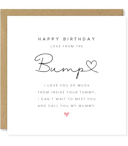 Weihnachtskarte „Merry Christmas Mummy“ – Von The Bump, Premium-Leinenkarton