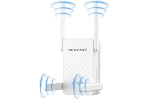 NEWFAST 3000Mbps Ripetitore WiFi Potente per Casa, WiFi6 WiFi Extender Dual Band 2.4G/5GHz con 4 * 5dBi Antenne, Porta Gigabit Ethernet, WPS Funzione, Supporta Modalità Ripetitore/Router/AP