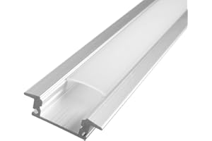 ENERGMIX LED Schiene Aluminium Boden Decke Wand unterputz Profil D Milchig trüb weiß (opal)