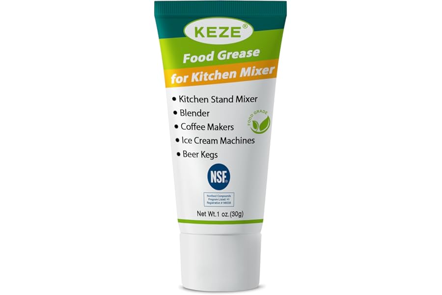 KEZE Food Grade Lubricant Grease Espresso Machine Grease Sanitary Lubricant for Mixer, Meat Slicers, Ice Cream and Coffee Machine,Water Filters O Rings Lube Prevent Wear and Rust 30g Each, 1-Pack