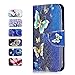 Produktbild Sony Xperia XZ/XZs Hülle, CAXPRO® PU Leder [TPU Innere] Schutzhülle, Brieftasche Handyhülle für Sony Xperia XZ/XZs mit Standfunktion und Magnetverschluss - Schmetterling #4