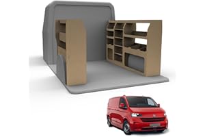 VAN DEMON Van Racking fits VW Transporter (LWB (L2) Wheelbase) Plywood Easy Self Assemble Tool Storage Shelving - Fitting Fixtures Included - (Both Sides)