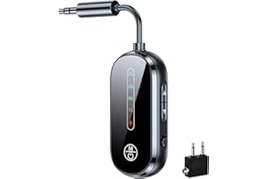 CAUTIOUS Transmetteur Récepteur Bluetooth 5.4 Adaptateur Bluetooth 2 en 1 Jack 3.5mm Faible Latence Adaptateur Emetteur RX/TX Ecouteurs Emetteur pour Audio TV/PC/Voiture