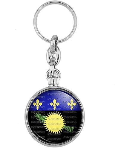 Porte-clés Double Face Drapeau Guadeloupe – Tissu Imprimé, Fabrication Française – EAN 3665984056237 – Neuf Avec étiquettes