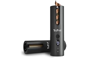 YAPOY Schnurlose Automatischer Lockenstab Wiederaufladbar Automatischer Lockenwickler mit 5 Temperaturen & Timer Wärmeisolationskammer LCD-Bildschirm Geeignet für kurzes und langes Haarstyling - Grau