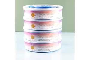 ALETO 4 Nachfüllpackungen kompatibel mit AngelCare & Litter Locker II 4 Korb kompatibel (nicht kompatibel mit Dress Up & XL & Tommee Tippee)