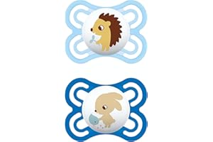 MAM Smoczek Perfect - 2 do 6 miesięcy, silikonowy smoczek, 2 szt. z pudełkiem do sterylizacji - kolor losowy