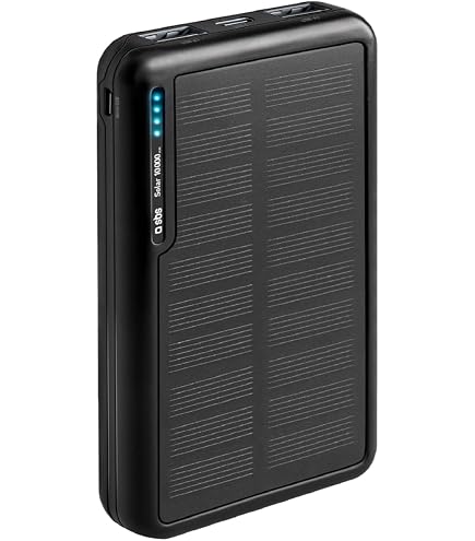 KYMKO Caricatore solare per cellulare 27000mAh con 4 pannelli solari pieghevoli | Power Bank Solare Portatile USB-C 22.5W Torcia LED SOS, batteria esterna IP66 | Ideale per blackout e emergenze