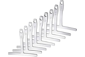 BRAMBLECO 9 PCS Guitar Radius Gauge and String Action Ruler – Universal Guitar Tools for Accurate Understring Measurement – Guitar Setup Kit for Bridge Saddle & Fretboard Adjustment – Maintenance Accessories