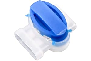 QWORK® 50 Pack Cable Connector Set for Electrical Wire Connectors Crimps Gel Filled for Robotic Lawn Mowers, Irrigation Applications, Repair Boundary Cables for Automatic Robot Mowers