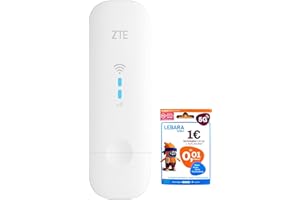 ZTE MF79U Wingle CAT4-4G entsperrtes WLAN-USB-Modem, kostengünstiges Reise-WLAN, 150 Mbit/s, Externe Antennenanschlüsse, Weiß inklusive Lebara SIM-Karte