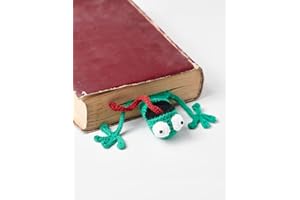 ANZRLE Lesezeichen häkeln, Lesezeichen personalisiert kinder, 3D Cartoon Tiere - Lustiges Geschenk für Geburtstags, Schüler, Junge, Mädchen, Lehrer, Studenten, Und Buchliebhaber (Frosch)