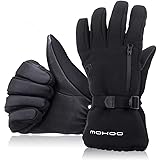 MOHOO Winter Gloves Men Women Ski Gloves Waterproof Cycling Gloves Touchscreen Sports Gloves Thermal Warm and Breathable for Snow Outdoor Motorcycling Cycling Hiking