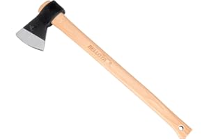 Bellota 8130-2000C - Hacha Vizcaína para la Tala de Árboles, Corte de Leña, Corte de Troncos y Rajar la Madera, Peso de la Cabeza 2 Kg, Mango de Madera