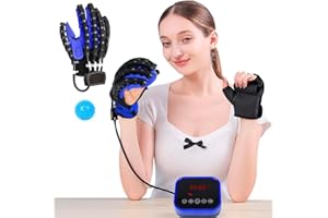 Liarminoo Rehabilitation Robot Gloves, Finger Rehabilitation Exercise Medical Equipment, Arthritis Stroke Hemiplegia Patients Finger Rehabilitation Trainer, Relieve Finger Stiffness (RightHand XL)