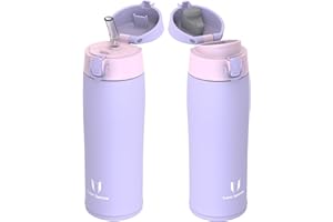 ‎SUPER SPARROW Super Sparrow Trinkflasche Edelstahl - Thermobecher - 350ml, 500ml, 750ml, 950ml - BPA-Frei Thermosflasche, Auslaufsicher Kaffeebecher Thermo - Enthält 2 Deckel Strohhalmdeckel und Sportdeckel