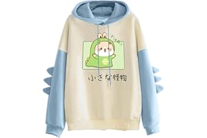 ALUEEU Sudadera Chica Adolescente con Capucha Mujer Sudaderas Juveniles con Estampado de Kawaii Dinosaurio Casual Ropa Top Invierno Otoño 2021