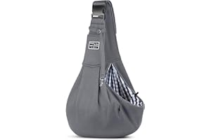 FLOVIPPET Transportín para Perros, Bolso Bandolera para Mascotas sin Manos para Gatos y Perros Pequeños, con Correa de Hombro Ajustable, Bolsa de Malla Transpirable para Exterior (Gris Oscuro)