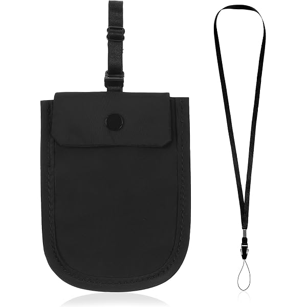 2 Portefeuilles De Voyage Cachés Pour Soutien-gorge - Noir Et Rose - Sécurité Anti-vol Pour Cartes Et Argent - 8